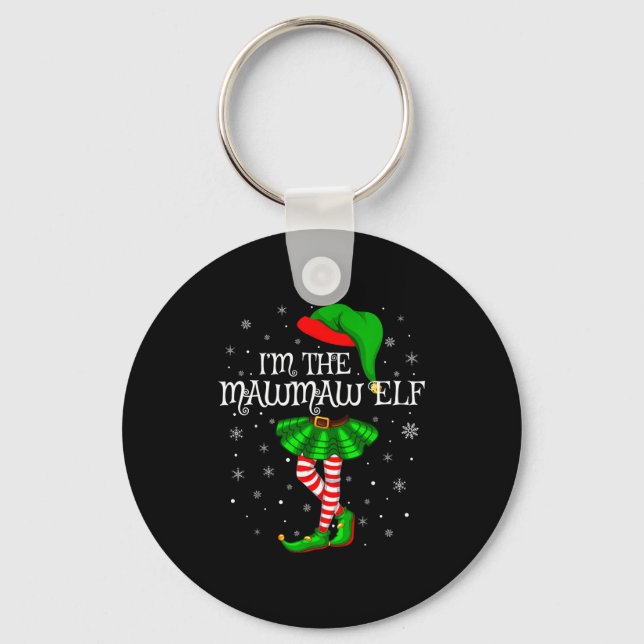 Chaveiro Family Matching Women Girls I'm The Mawmaw Elf Chr (Frente)