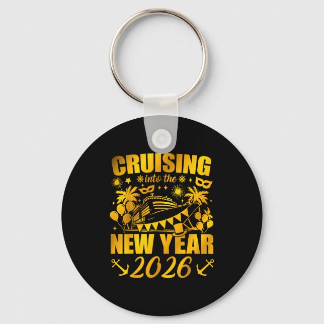 Chaveiro Family Vacation Cruise Ship 2026 New Year Party Cr (Frente)