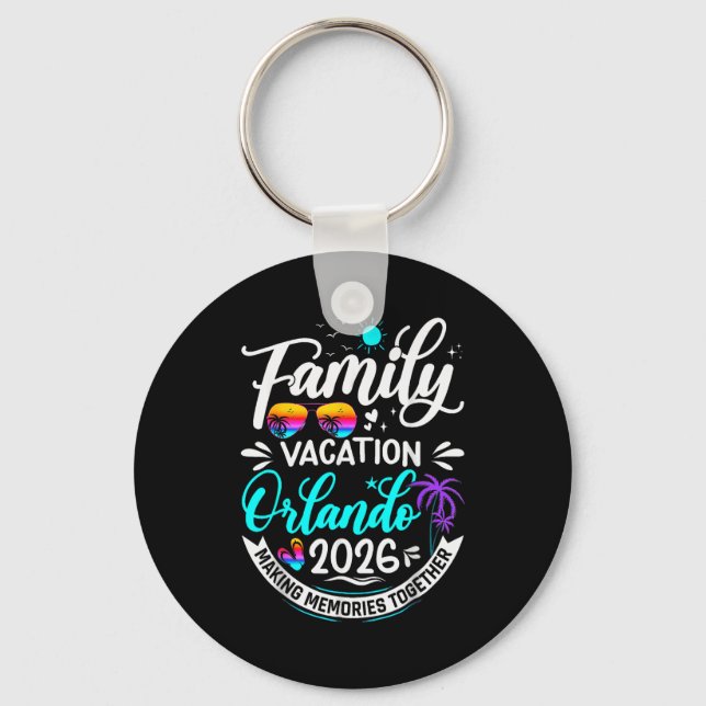 Chaveiro Family Vacation Orlando 2026 Matching Summer Vacat (Frente)