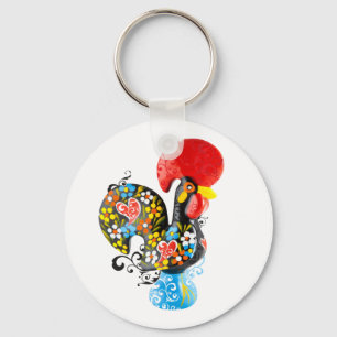 Chaveiro Famous Rooster of Barcelos Nr 06 - Floral edition