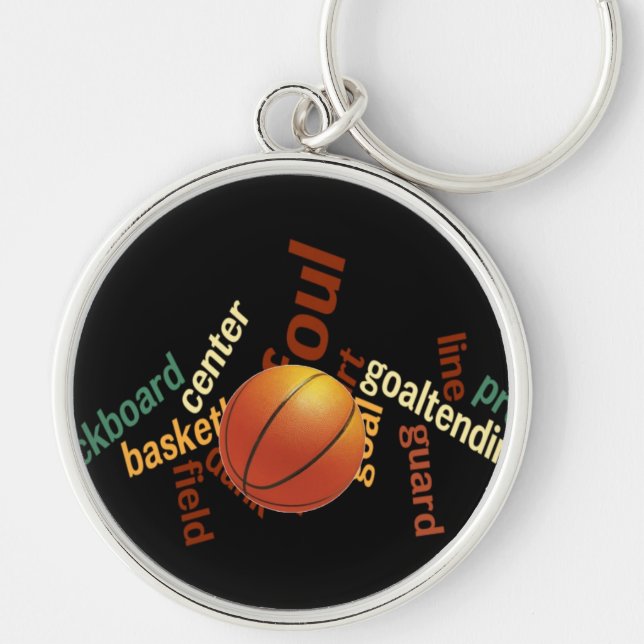 Chaveiro Fanáticos pelo esporte no basquetebol Hoops (basqu (Frente)