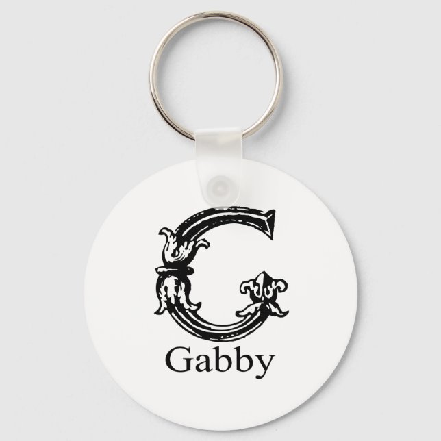 Chaveiro Fancy Monogram: Gabby (Frente)