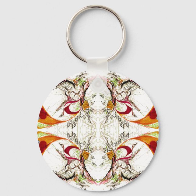 Chaveiro Fantasia de Árvores e Pássaros (Frente)