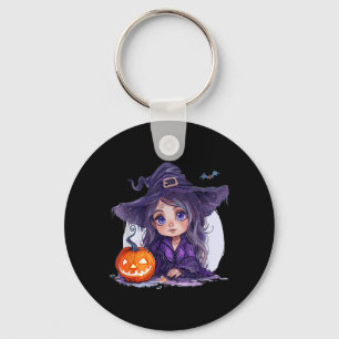 Chaveiro Fantasia de Bruxa Halloween Abóbora Assustador Fel