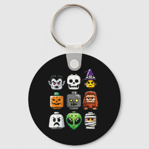 Chaveiro Fantasia de Cabeças de Abóbora de Tijolo de Hallow