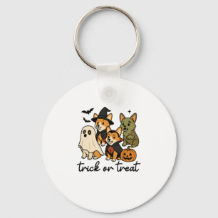 Chaveiro fantasia de corgi halloween