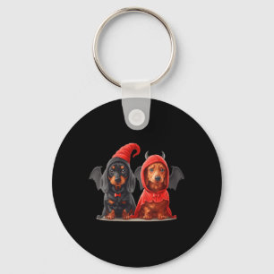 Chaveiro Fantasia de Diabo para Cachorros Dachshund Feminin