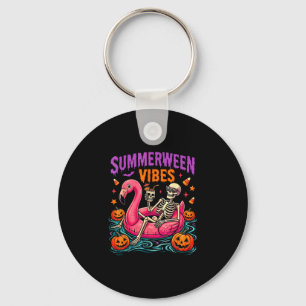 Chaveiro Fantasia de esqueleto de Halloween de verão assust
