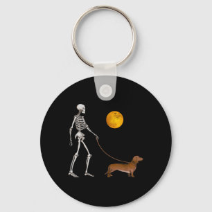Chaveiro Fantasia de Halloween de cachorro esqueleto andand