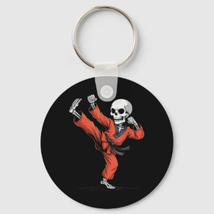 Chaveiro Fantasia de Halloween de Taekwondo de Esqueleto Si