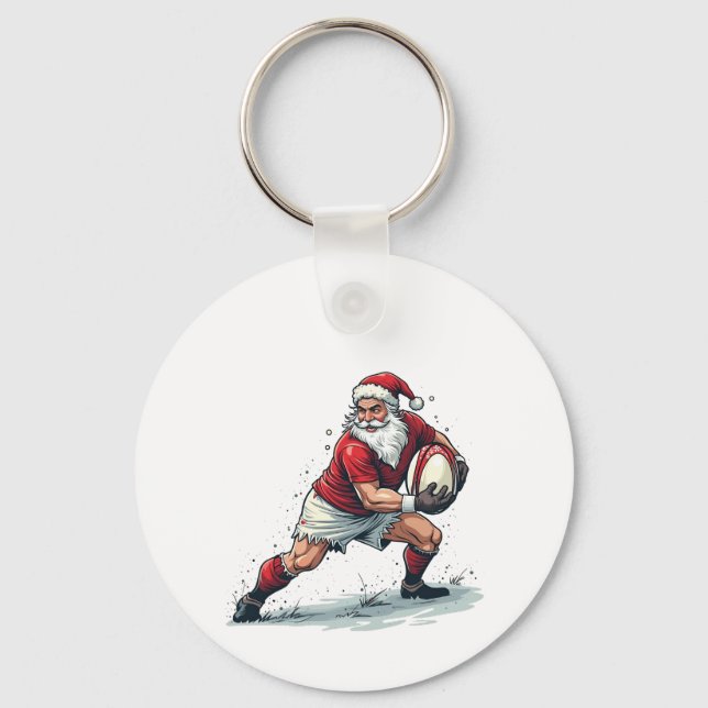 Chaveiro Fantasia de Natal Jogando Papai Noel (Frente)