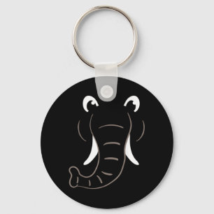 Chaveiro Fantasia de Rosto de Elefante Presente Fácil de Fa