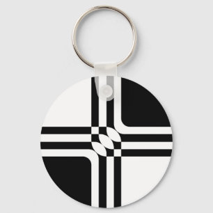 Chaveiro fantasia em preto e branco