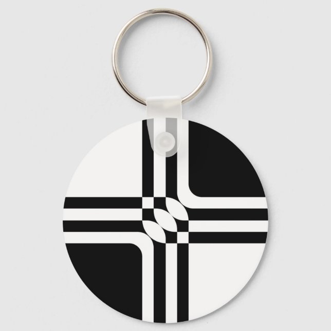 Chaveiro fantasia em preto e branco (Frente)