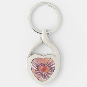 Chaveiro Fantasia floral, flor abstrata colorida do Fractal