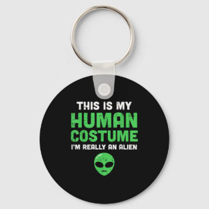 Chaveiro Fantasia Humana de Halloween Eu Sou Alien Divertid