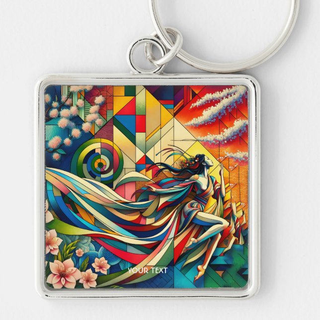 Chaveiro Fantasia Menina Moderna Sakura Fofa (Frente)