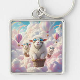 Chaveiro Fantasia Ovelha Família Pastel Fofa