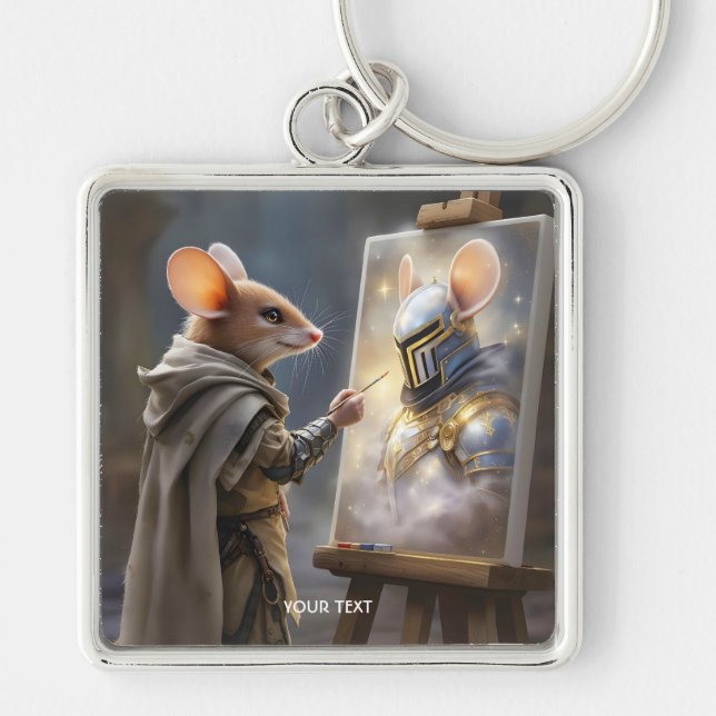 Chaveiro Fantasia Rato Fofo Pintura Mouse (Frente)