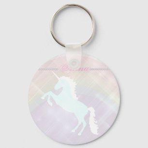 Chaveiro fantasia unicórnio rosa e roxo