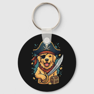 Chaveiro Fantasias de Cachorro Pirata Engraçado de Hallowee