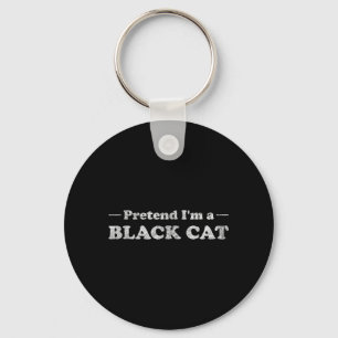 Chaveiro Fantasias de Gato Preto no Halloween Finja que Sou