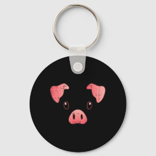 Chaveiro Fantasias de Porco Rosto Fofos Halloween Animal Cr