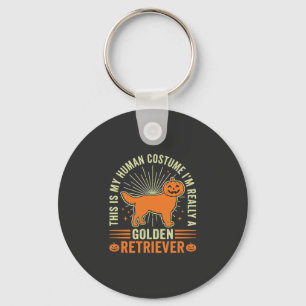 Chaveiro Fantasias Humanas de Golden Retriever para Hallowe