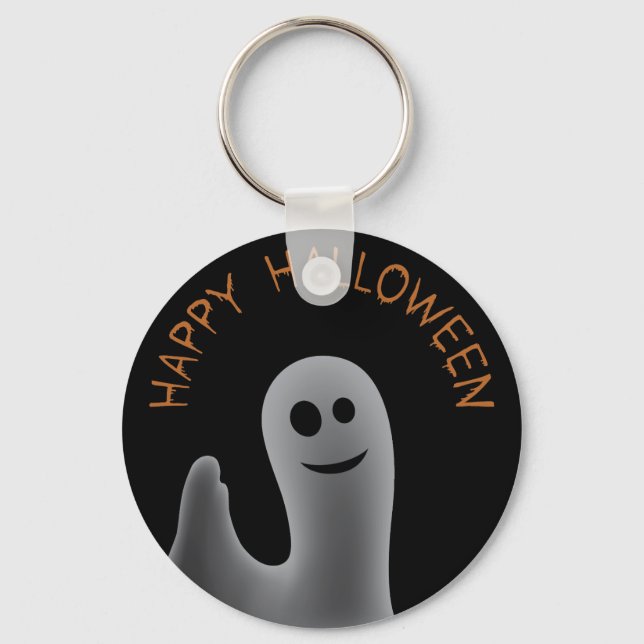Chaveiro Fantasma Amigável (Feliz Halloween) (Frente)