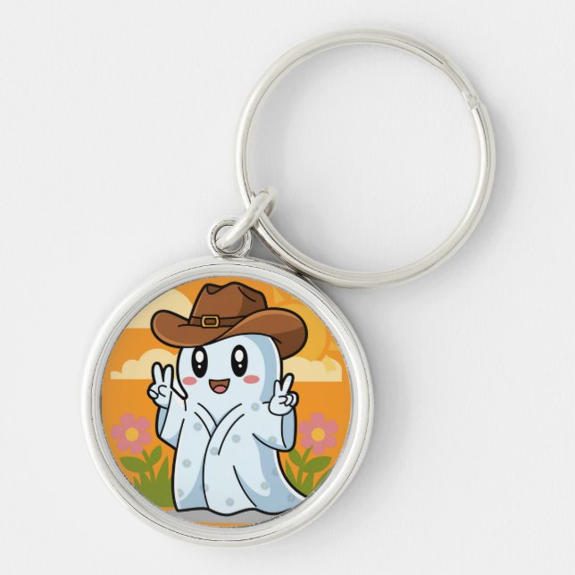 Chaveiro Fantasma de Cowboy Bonito para a decoração diverti (Frente)
