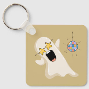 Chaveiro Fantasma de Disco com Óculos de Estrela