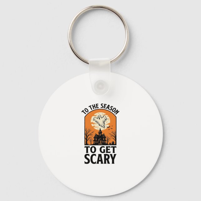 Chaveiro Fantasma de Halloween para ficar assustadoramente  (Frente)