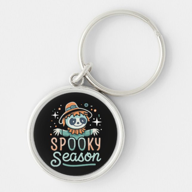 Chaveiro fantasma engraçado com chapéus, temporada assustad (Frente)