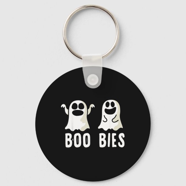 Chaveiro Fantasma engraçado do Boo-bies no Halloween (Frente)