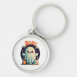 Chaveiro Fantasma engraçado do Halloween Boo na Galáxia