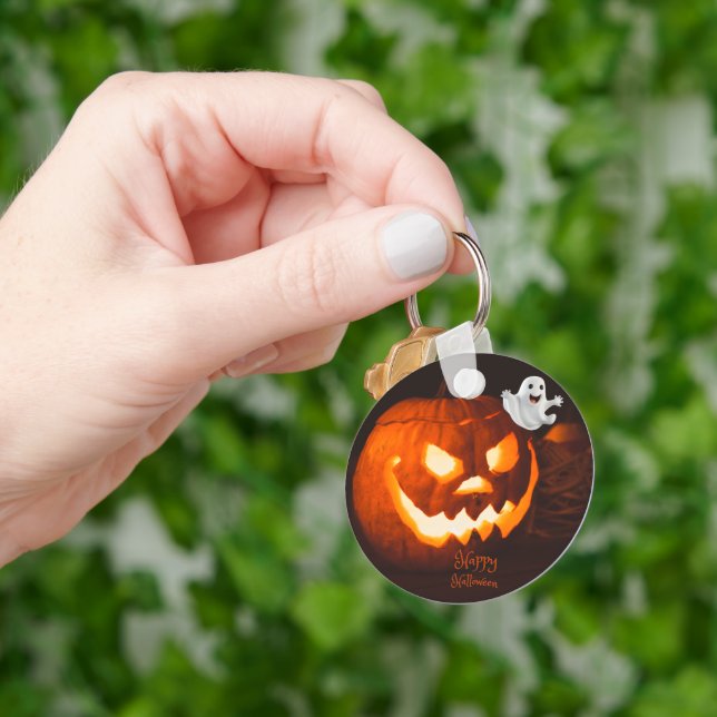 Chaveiro Fantasma Fofo Assustador de Halloween (Mão)