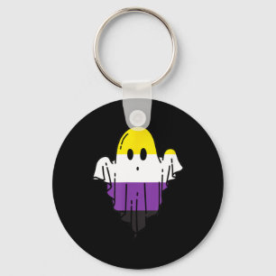 Chaveiro Fantasma Não Binário Fofo Espiritismo Halloween En