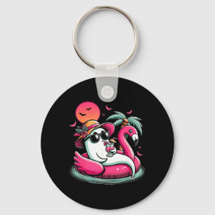 Chaveiro Fantasma no Flamingo do Colete Salvavidas em um Fl