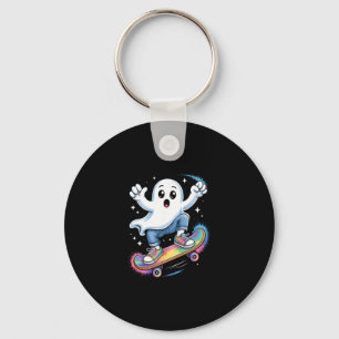 Chaveiro Fantasma no skate fantasia engraçada de Halloween