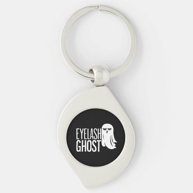 Chaveiro Fantasminha Cílios de Halloween (Frente)