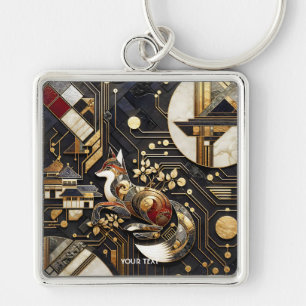 Chaveiro Fantasy Abstrato Fox Art