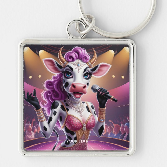 Chaveiro Fantasy - Bela Vaca Bela Popstar (Frente)