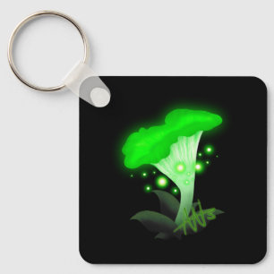 Chaveiro Fantasy Chanterelle Glossudo Verde Cogumelo Metal