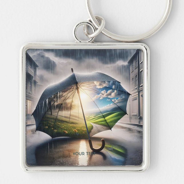 Chaveiro Fantasy Cuja Chuva Chuva Cheia Sol (Frente)