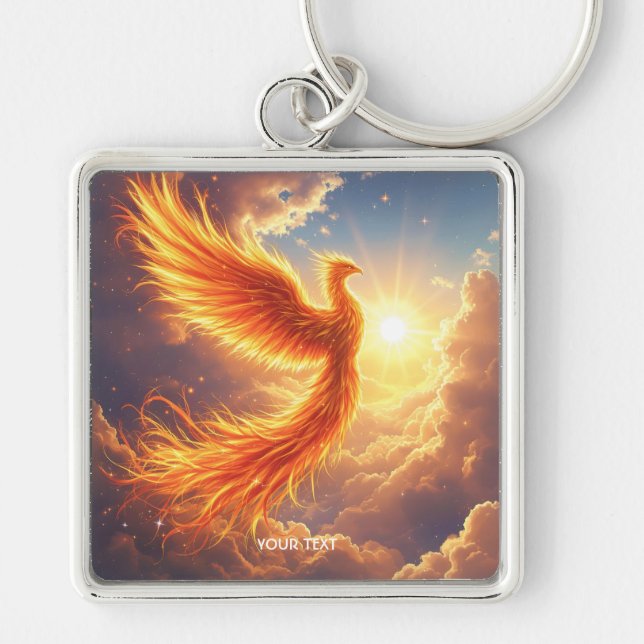 Chaveiro Fantasy Cuja Flaming Phoenix Sobe (Frente)