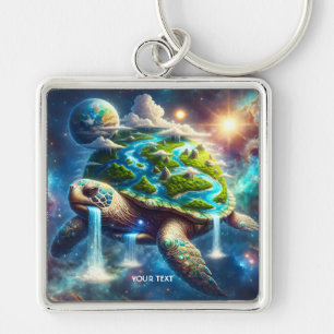 Chaveiro Fantasy Cuja Tartaruga Espacial Terra