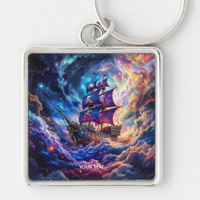 Chaveiro Fantasy Cute Clouts Nave Space (Frente)