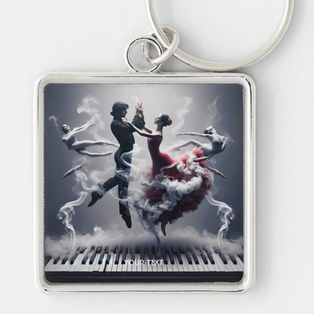 Chaveiro Fantasy Cute Dancer Ballerina Piano (Frente)
