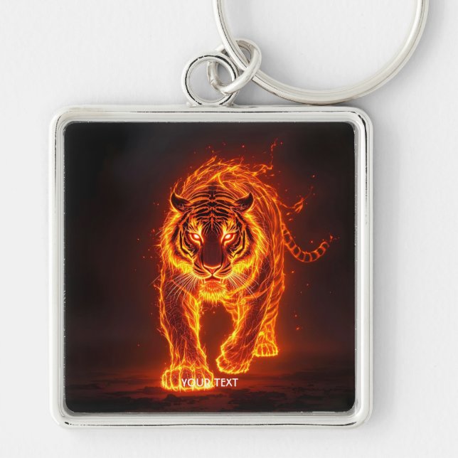 Chaveiro Fantasy Cute Fire Big Tiger (Frente)