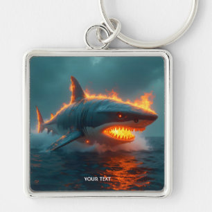 Chaveiro Fantasy Cute Fire Shark Sea